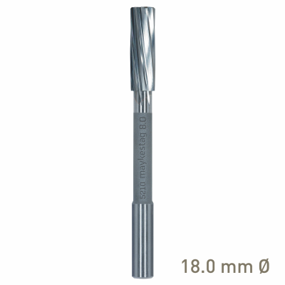(image for) Maykestag Solid Carbide NC Machine Reamer 18mm Left Hand Spiral H7 Form B