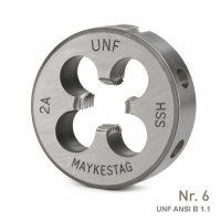 (image for) Maykestag HSS UNF Round Die No. 6-40 ANSI B 1.1