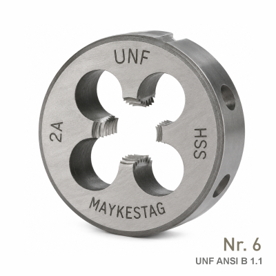 (image for) Maykestag HSS UNF Round Die No. 6-40 ANSI B 1.1