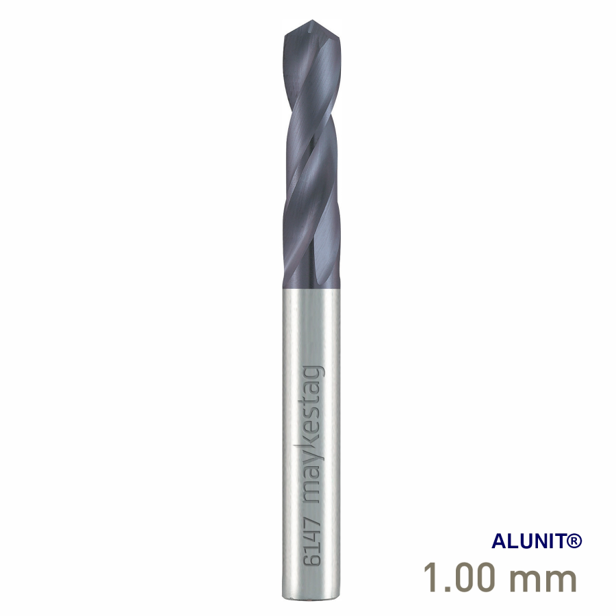 (image for) Maykestag Solid Carbide Stub Drill 1mm Short Series DIN 6539 ALUNIT