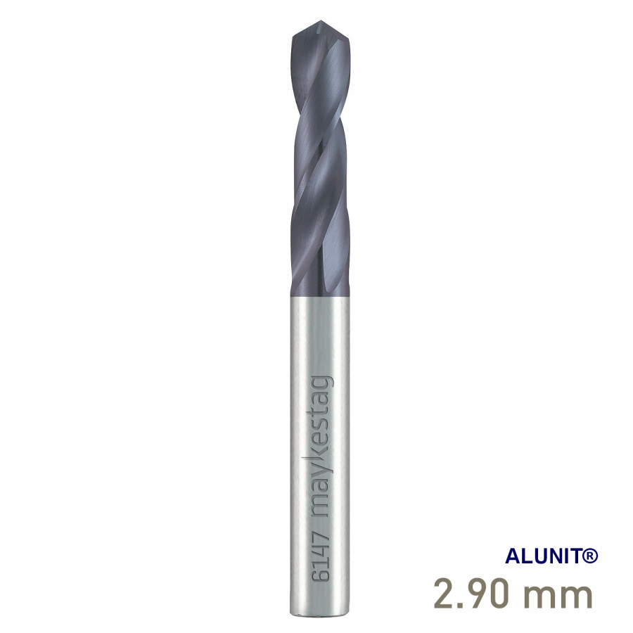 (image for) Maykestag Solid Carbide Stub Drill 2.9mm Short Series DIN 6539 ALUNIT