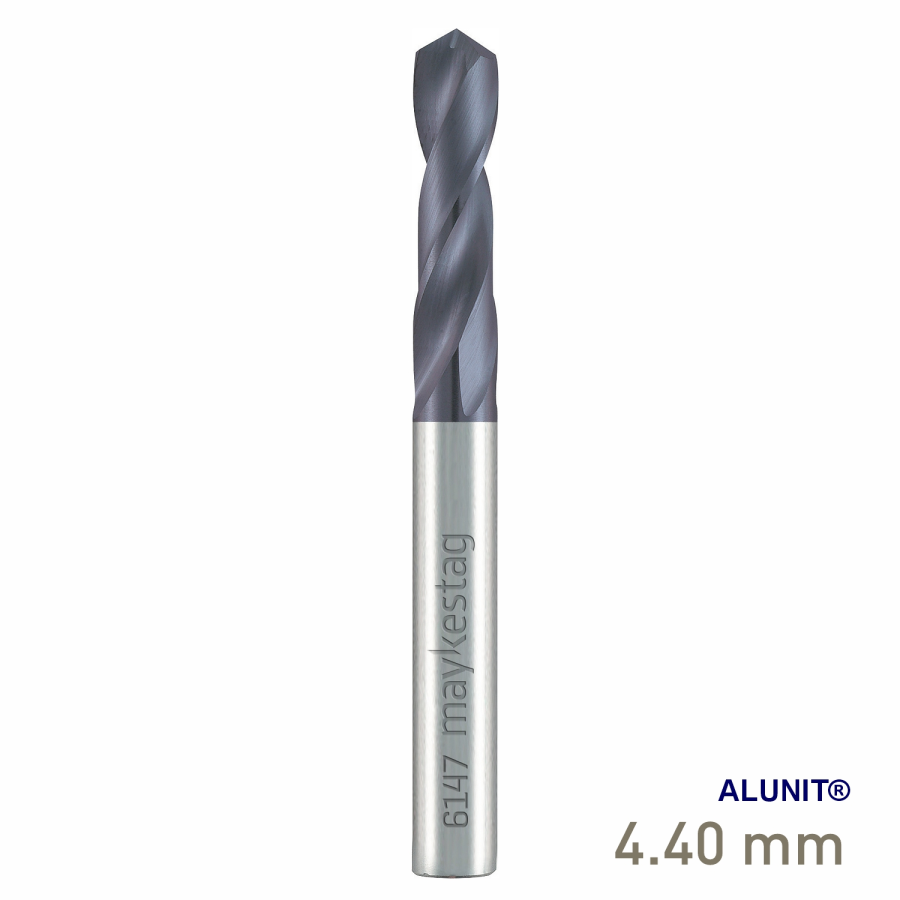 (image for) Maykestag Solid Carbide Stub Drill 4.4mm Short Series DIN 6539 ALUNIT