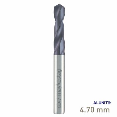 (image for) Maykestag Solid Carbide Stub Drill 4.7mm Short Series DIN 6539 ALUNIT