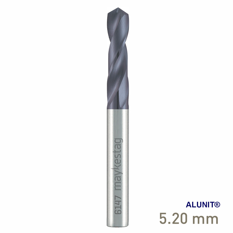 (image for) Maykestag Solid Carbide Stub Drill 5.2mm Short Series DIN 6539 ALUNIT