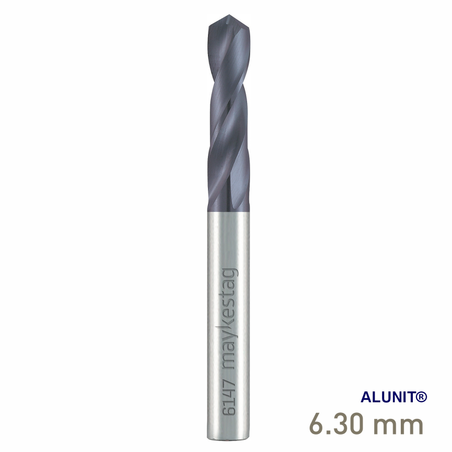 (image for) Maykestag Solid Carbide Stub Drill 6.3mm Short Series DIN 6539 ALUNIT