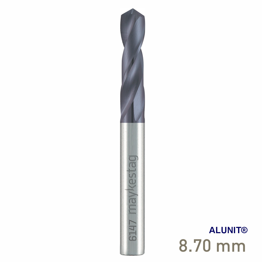(image for) Maykestag Solid Carbide Stub Drill 8.7mm Short Series DIN 6539 ALUNIT