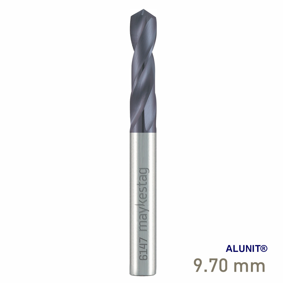 (image for) Maykestag Solid Carbide Stub Drill 9.7mm Short Series DIN 6539 ALUNIT