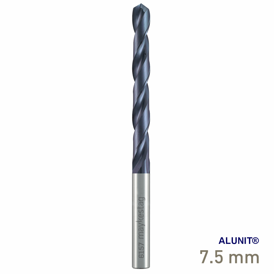 (image for) Maykestag Solid Carbide Drill DIN 338 N ALUNIT&reg; 7.50mm