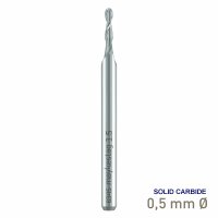 (image for) Maykestag Solid Carbide Mini Ball Nose End Mill 0.50mm R0.25 Z2 Reinforced Shank