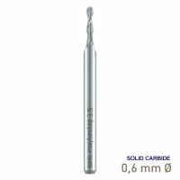 (image for) Maykestag Solid Carbide Mini Ball Nose End Mill 0.60mm R0.30 Z2 Reinforced Shank