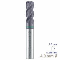 (image for) Maykestag Solid Carbide Corner Radius End Mill 4mm R0.5 Speedcut Universal ALUNIT-S