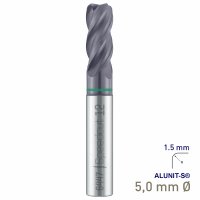 (image for) Maykestag Solid Carbide Corner Radius End Mill 5mm R1.5 Speedcut Universal ALUNIT-S