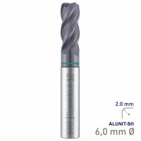 (image for) Maykestag Solid Carbide Corner Radius End Mill 6mm R2 Speedcut Universal ALUNIT-S