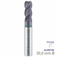 (image for) Maykestag Solid Carbide Corner Radius End Mill 20mm R2 Speedcut Universal ALUNIT-S