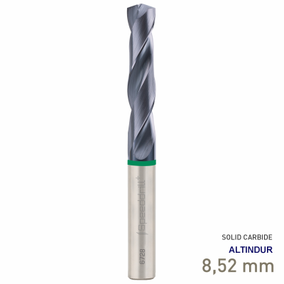 (image for) Maykestag Speeddrill+ Universal Solid Carbide Stub Drill ALTINDUR 8.52mm DIN 6537K 3xD