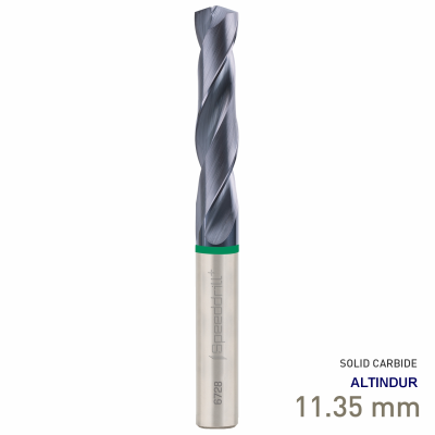 (image for) Maykestag Speeddrill+ Universal Solid Carbide Stub Drill ALTINDUR 11.35mm DIN 6537K 3xD