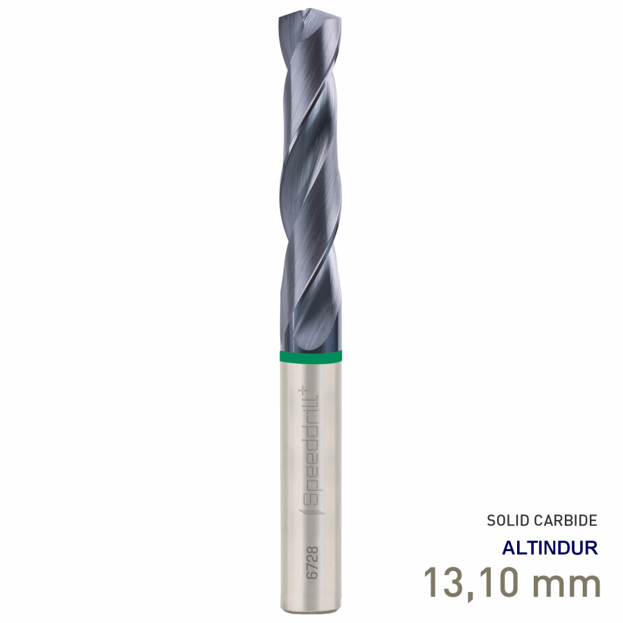 (image for) Maykestag Speeddrill+ Universal Solid Carbide Stub Drill ALTINDUR 13.10mm DIN 6537K 3xD