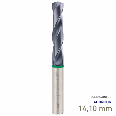 (image for) Maykestag Speeddrill+ Universal Solid Carbide Stub Drill ALTINDUR 14.10mm DIN 6537K 3xD