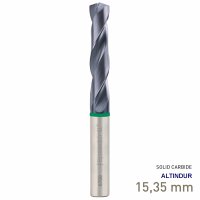 (image for) Maykestag Speeddrill+ Universal Solid Carbide Stub Drill ALTINDUR 15.35mm DIN 6537K 3xD