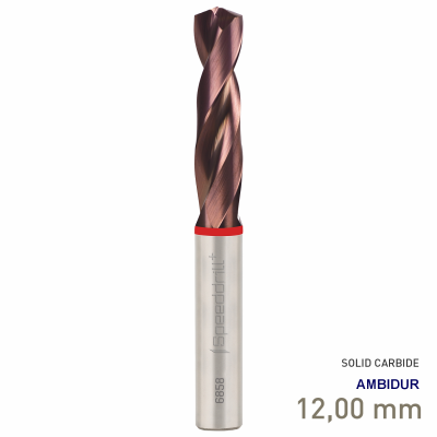 (image for) SPEED DRILL ULTRA HARD STEEL 12.0 68HRC AMBIDUR
