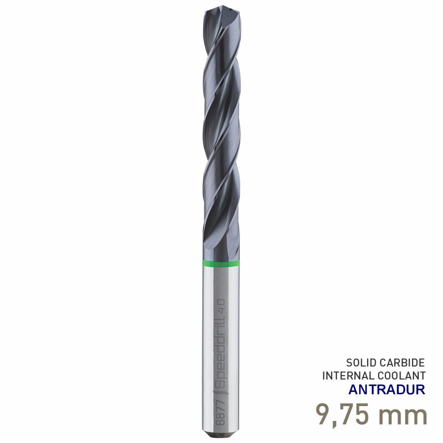 (image for) Maykestag Speeddrill 4.0 Universal Solid Carbide Drill 9.75mm 5xD ANTRADUR