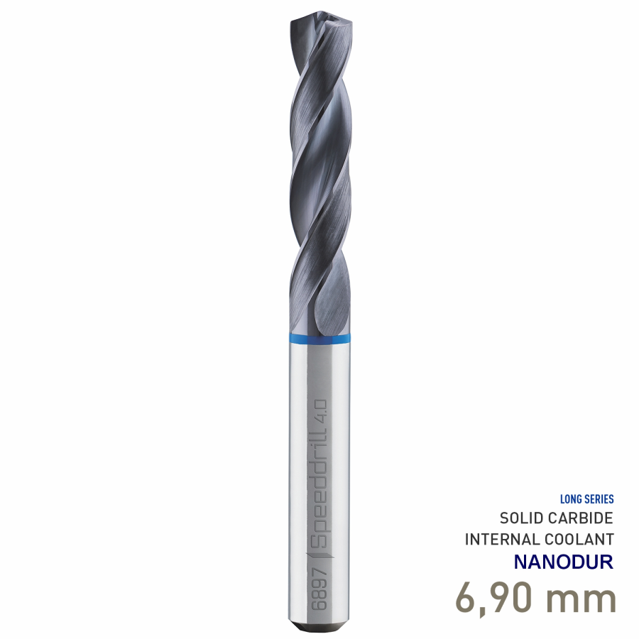 (image for) Maykestag Speeddrill 4.0-Inox HPC Solid Carbide Drill 6.9mm 5xD NANODUR
