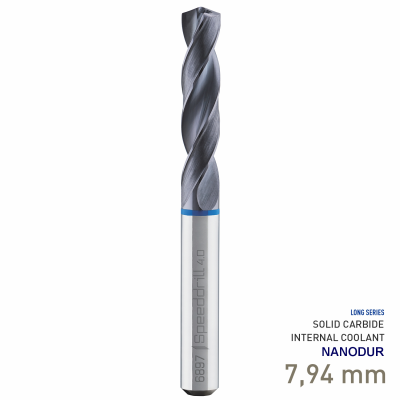 (image for) Maykestag Speeddrill 4.0-Inox HPC Solid Carbide Drill 7.94mm 5/16' 5xD NANODUR