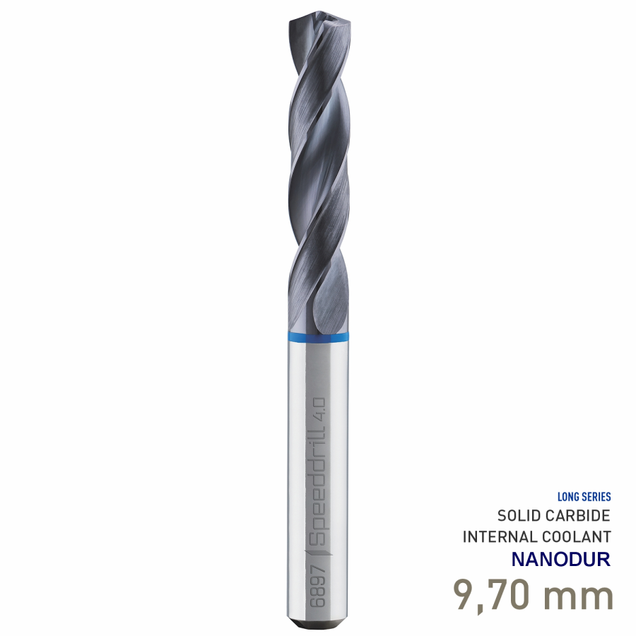 (image for) Maykestag Speeddrill 4.0-Inox HPC Solid Carbide Drill 9.7mm 5xD NANODUR