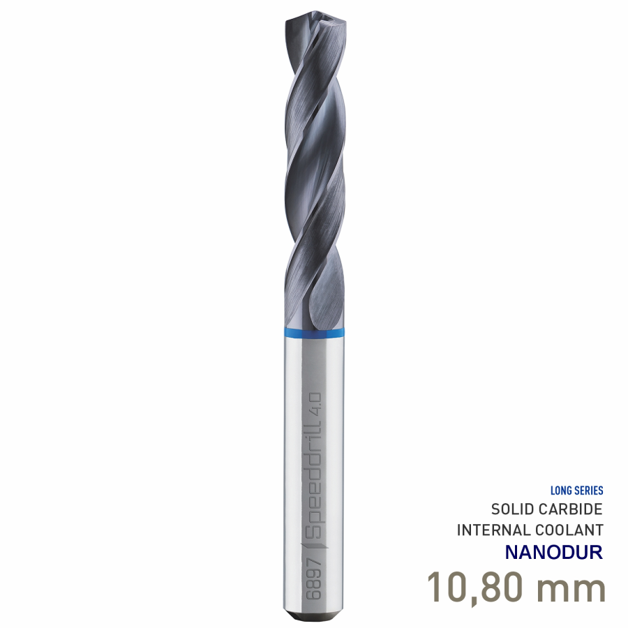 (image for) Maykestag Speeddrill 4.0-Inox HPC Solid Carbide Drill 10.8mm 5xD NANODUR