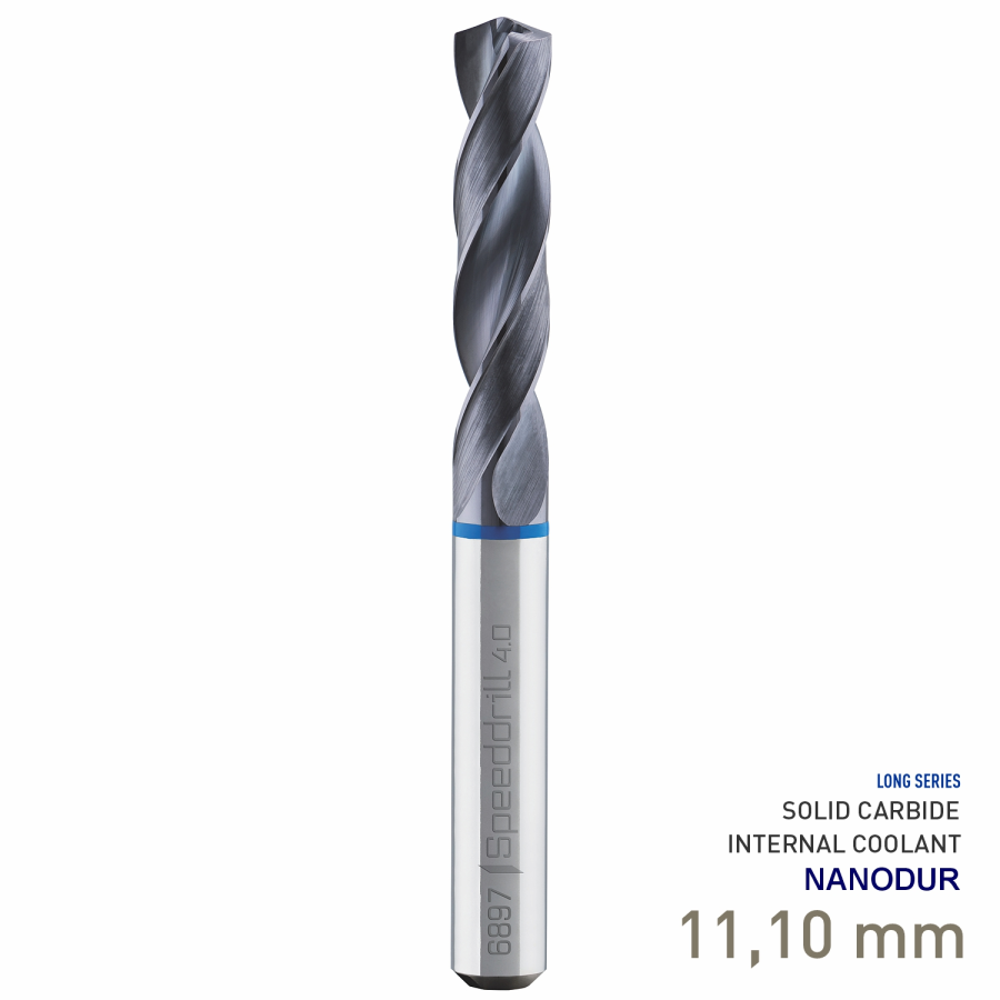 (image for) Maykestag Speeddrill 4.0-Inox HPC Solid Carbide Drill 11.1mm 5xD NANODUR
