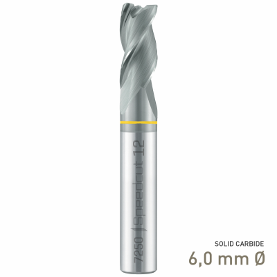 (image for) Maykestag VHM Solid Carbide End Mill Speedcut Aluminium 6mm Long Series Neck Relief 3 Flute Unequal Helix