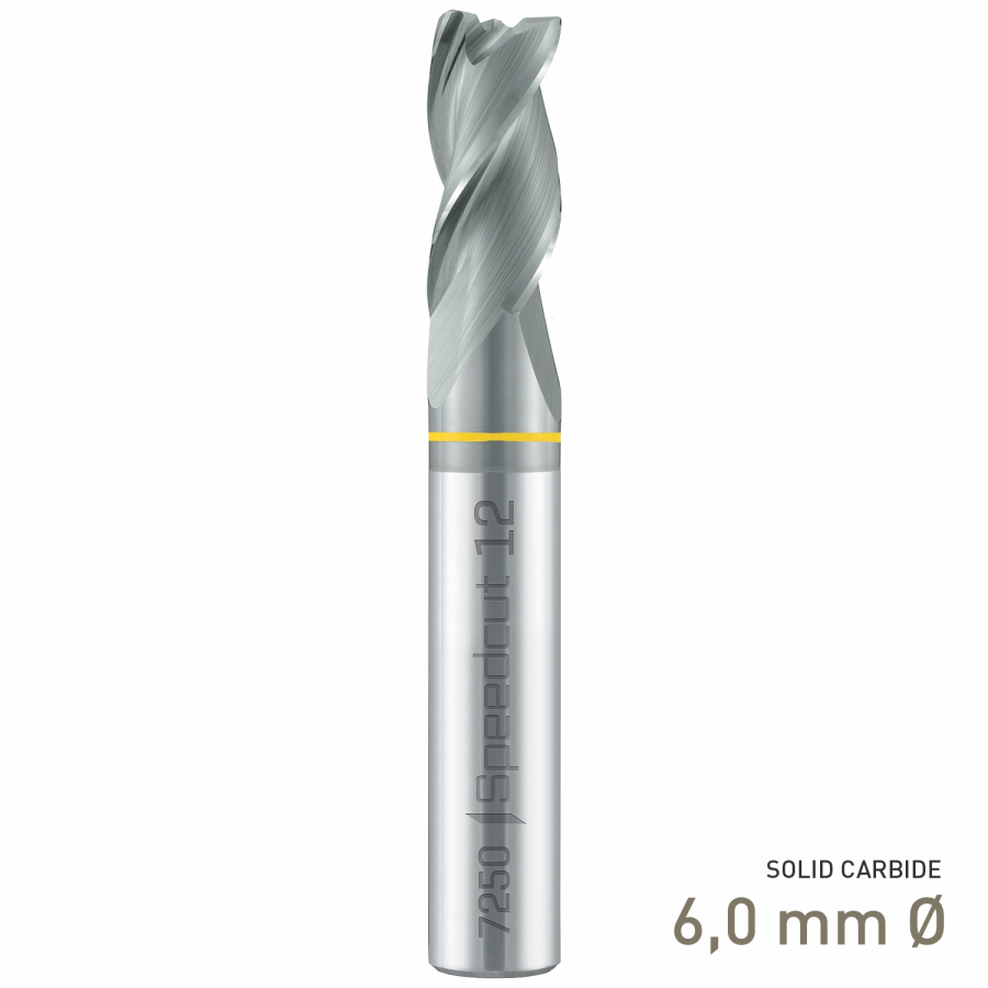 (image for) Maykestag VHM Solid Carbide End Mill Speedcut Aluminium 6mm Long Series Neck Relief 3 Flute Unequal Helix
