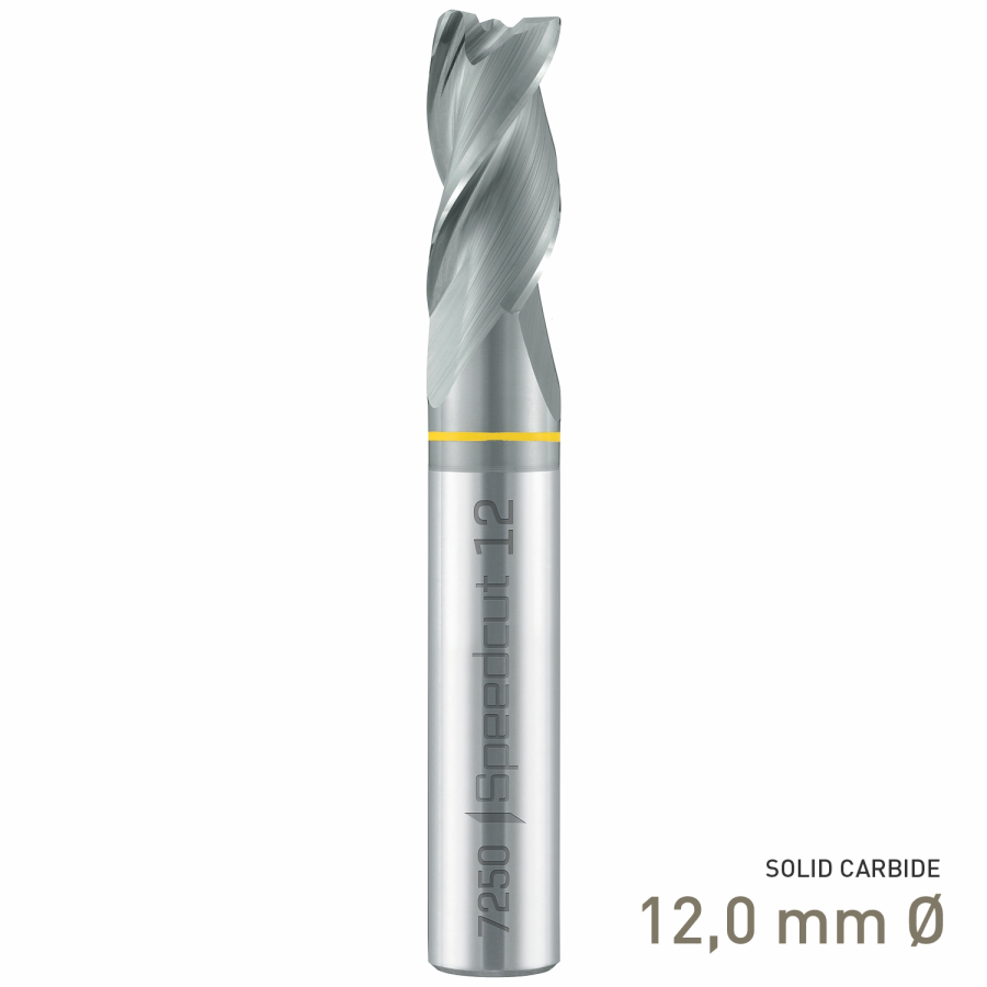 (image for) Maykestag VHM Solid Carbide End Mill Speedcut Aluminium 12mm Long Series Neck Relief 3 Flute Unequal Helix
