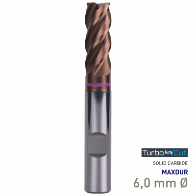 (image for) Maykestag Turbo-Cut Allround Solid Carbide End Mill 6mm Long Series 4 Flute