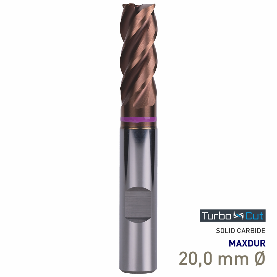 (image for) Maykestag Turbo-Cut Allround Solid Carbide End Mill 20mm Long Series 4 Flute