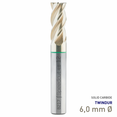 (image for) Maykestag Speedcut 4.0 Universal HPC Solid Carbide End Mill 6mm Long Series 4 Flute