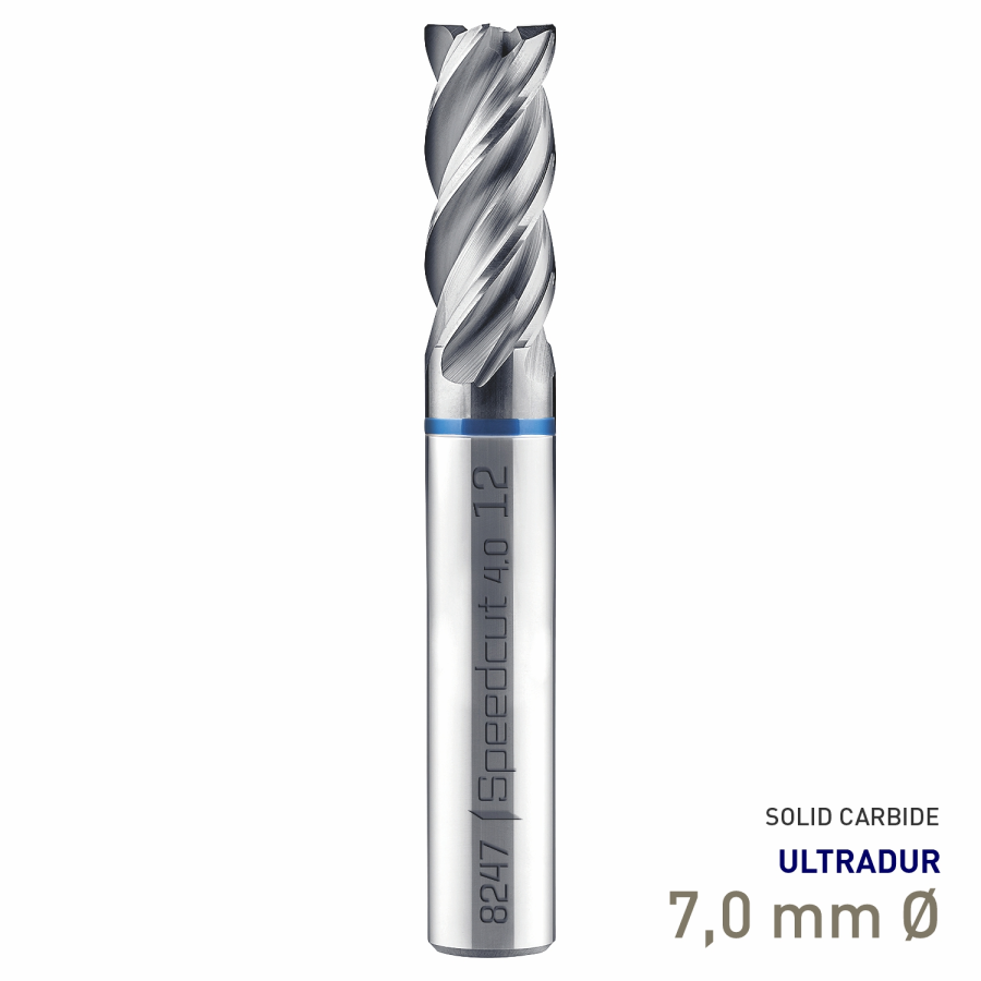 (image for) Maykestag Speedcut 4.0-Inox HPC Solid Carbide End Mill 7mm Long Series 4 Flute