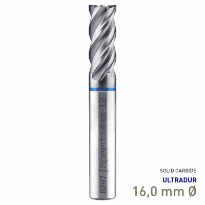 (image for) Maykestag Speedcut 4.0-Inox HPC Solid Carbide End Mill 16mm Long Series 4 Flute