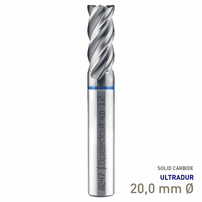 (image for) Maykestag Speedcut 4.0-Inox HPC Solid Carbide End Mill 20mm Long Series 4 Flute