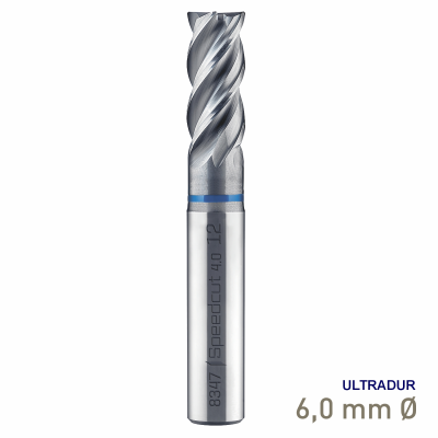 (image for) Maykestag VHM Speedcut 4.0-Inox HPC End Mill 6mm Long Series 4 Flute Ultradur