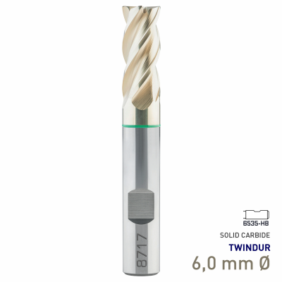 (image for) Maykestag Speedcut 4.0 Universal HPC Solid Carbide End Mill 6mm Long Series 4 Flute TWINDUR