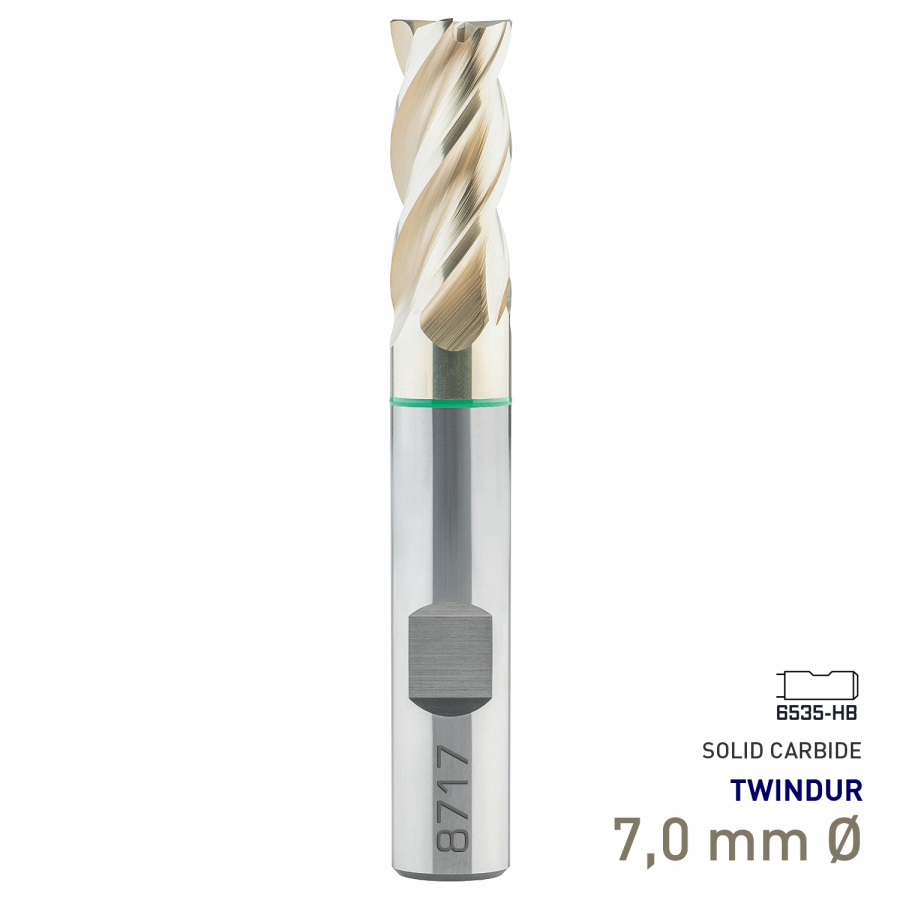 (image for) Maykestag Speedcut 4.0 Universal HPC Solid Carbide End Mill 7mm Long Series 4 Flute TWINDUR