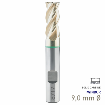 (image for) Maykestag Speedcut 4.0 Universal HPC Solid Carbide End Mill 9mm Long Series 4 Flute TWINDUR