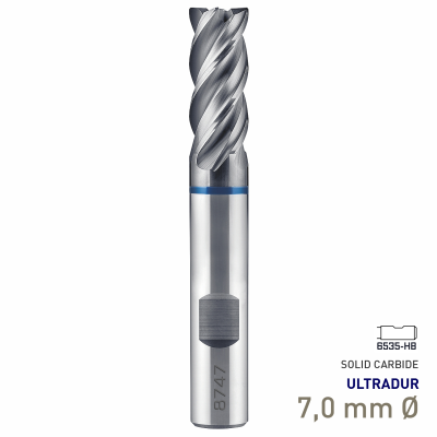 (image for) Maykestag Speedcut 4.0-Inox ULTRADUR HPC Solid Carbide End Mill 7mm Long Series 4 Flute
