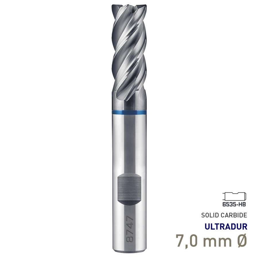 (image for) Maykestag Speedcut 4.0-Inox ULTRADUR HPC Solid Carbide End Mill 7mm Long Series 4 Flute