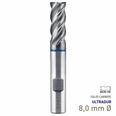 (image for) Maykestag Speedcut 4.0-Inox ULTRADUR HPC Solid Carbide End Mill 8mm Long Series 4 Flute