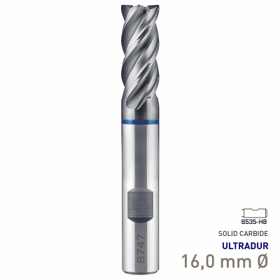 (image for) Maykestag Speedcut 4.0-Inox ULTRADUR HPC Solid Carbide End Mill 16mm Long Series 4 Flute