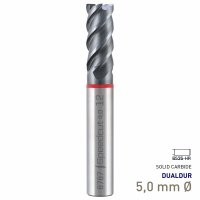 (image for) Maykestag Speedcut 4.0 Ultra Hard Steel 50-65 HRC DUALDUR HPC End Mill 5mm Long Series 4 Flute