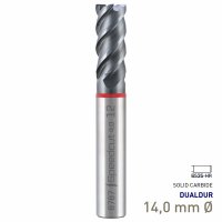 (image for) Maykestag Speedcut 4.0 Ultra Hard Steel 50-65 HRC DUALDUR HPC End Mill 14mm Long Series 4 Flute