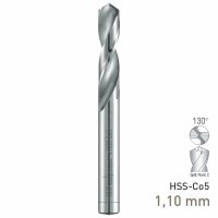 (image for) Maykestag HSS-Co5 Stub Drill 1.1mm Extra Short Series DIN 1897 PZ